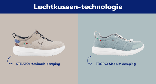 Luchtkussen technologie: verschil tussen de Strato en Tropo zool