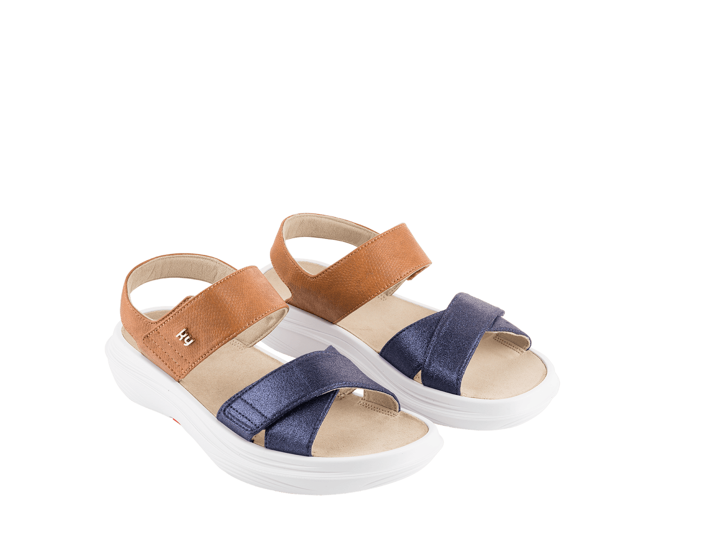 kybun sandaal Melano Blue - Brown Women
