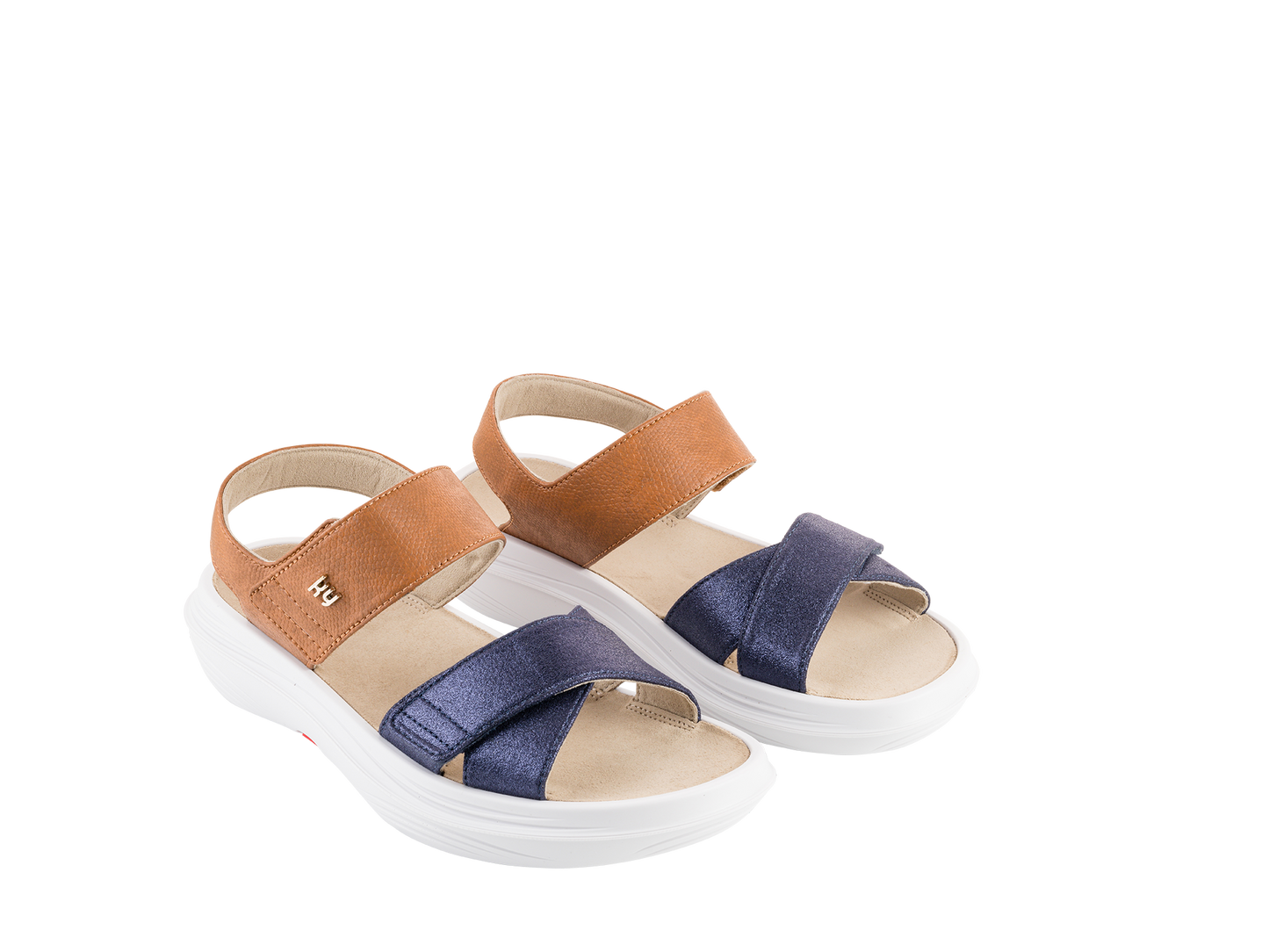 kybun sandaal Melano Blue - Brown Women