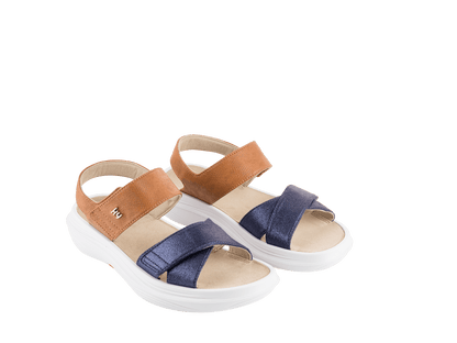 kybun sandaal Melano Blue - Brown Women