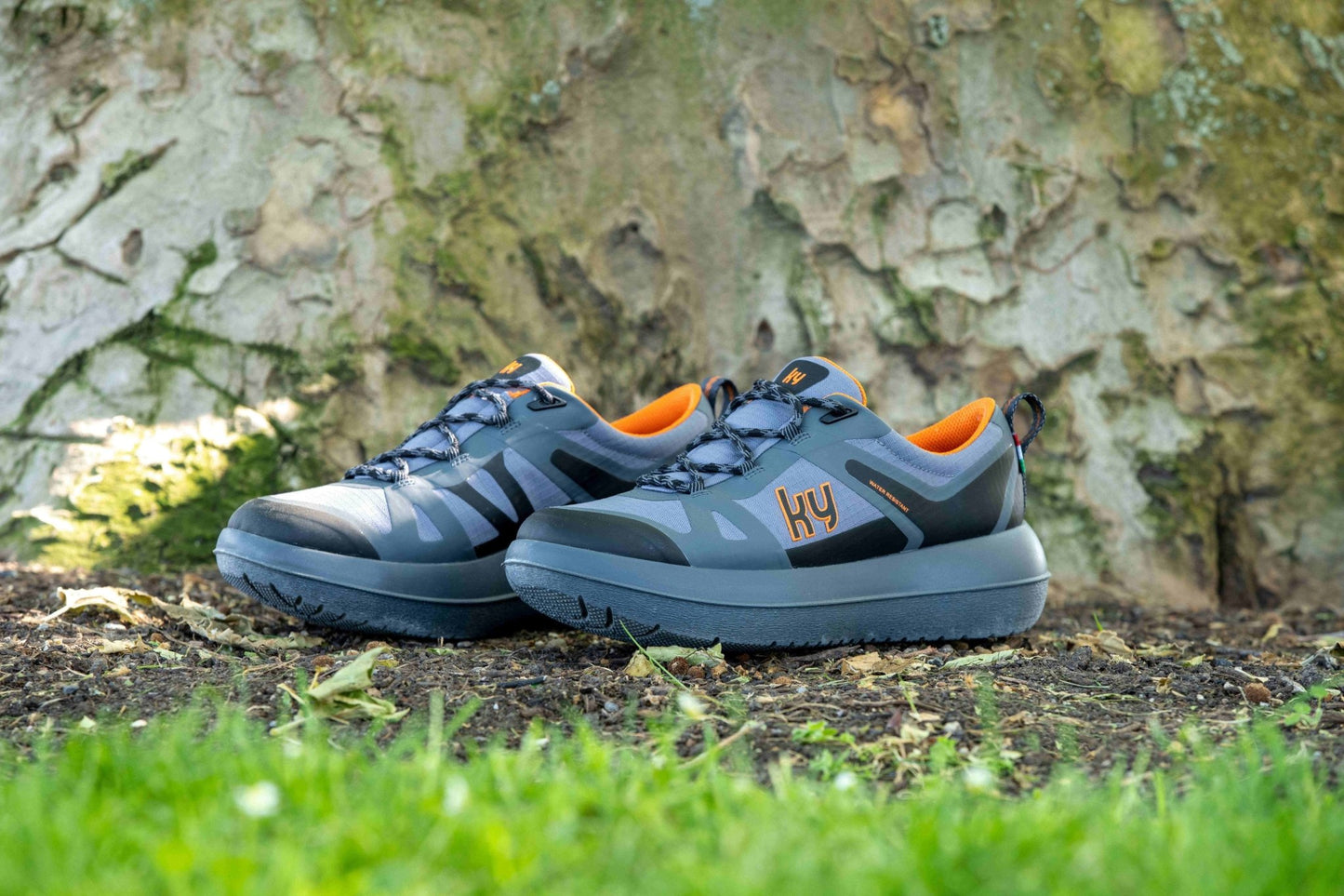 kybun schoen Flims Dark Grey Men - Stapvitaal