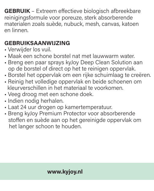 KyJoy 3 – diepte reinigingsoplossing - Stapvitaal