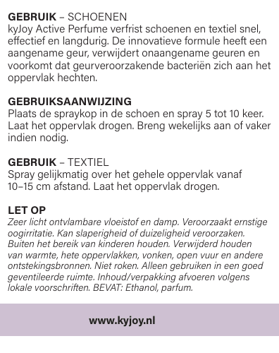 KyJoy 4 – Actieve parfum - Stapvitaal